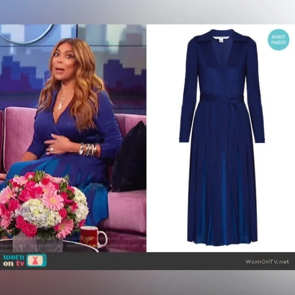 Diane von Furstenberg DVF Stevie Long Sleeve Silk Wrap Dress Midi Maxi Midaxi - Picture 9 of 9